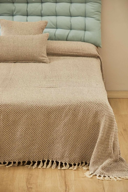 Living și dormitor Calma House cuvertură de pat din bumbac Sahil. 240 x 260 cm SAHIL.240.BEI bej