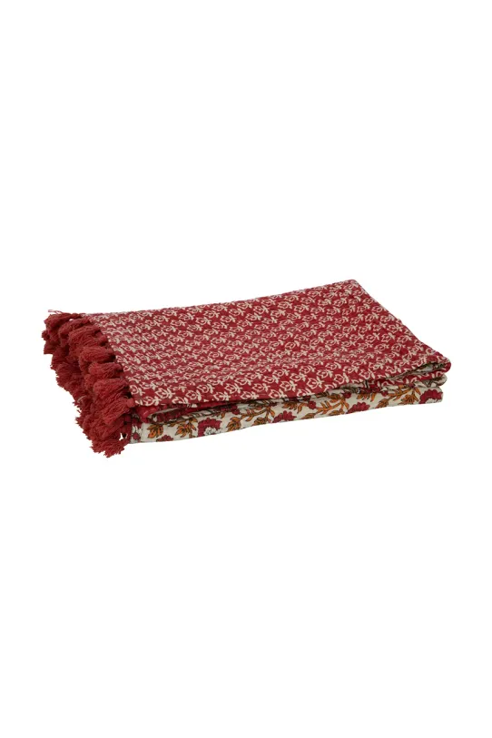 Pléd J-Line Cotton Red burgundské 41752