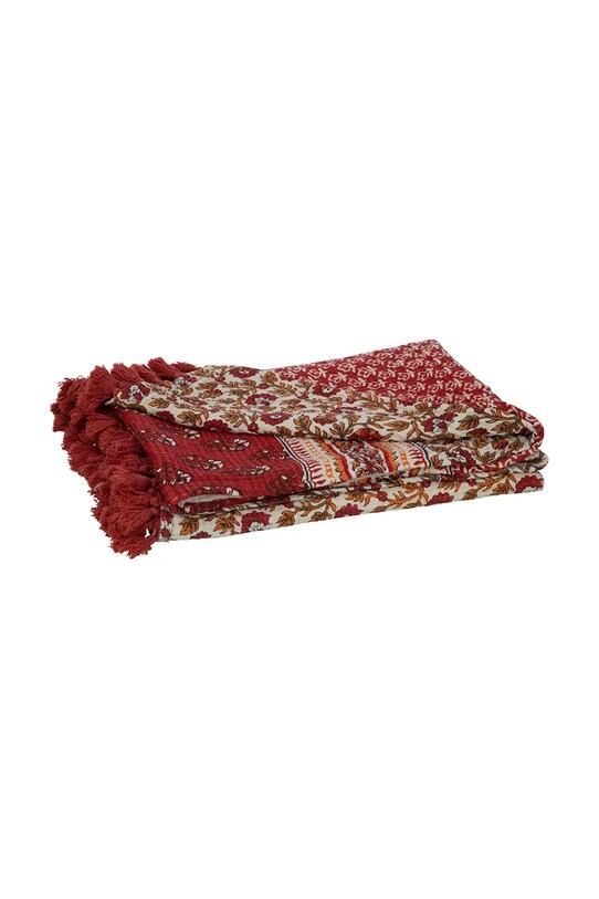 Σαλόνι και υπνοδωμάτιο Καρό ύφασμα J-Line Cotton Red 41752 μπορντό