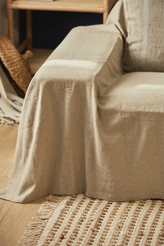 Calma House cuvertură de pat din bumbac Leuka 270 x 280 cm LEUKA.270.NAT bej