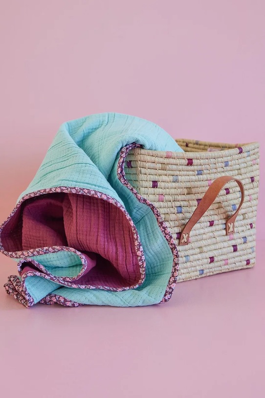 Bombažno posteljno pregrinjalo Rice 140 x 200 cm BLCOT.MA pisana AA00