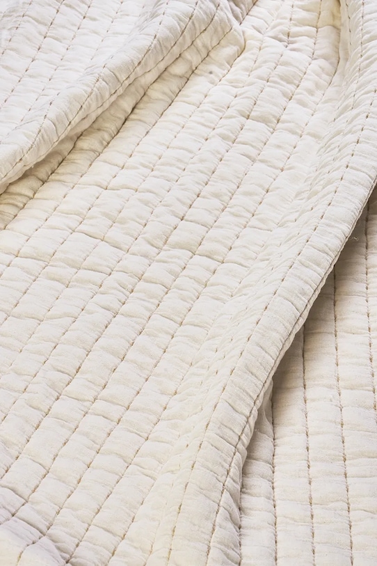 Madam Stoltz narzuta bawełniana 130 x 180 cm S19QBC044ST beżowy AA00