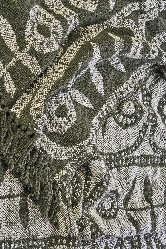 Madam Stoltz narzuta bawełniana 125 x 175 cm zielony JOTH1345B