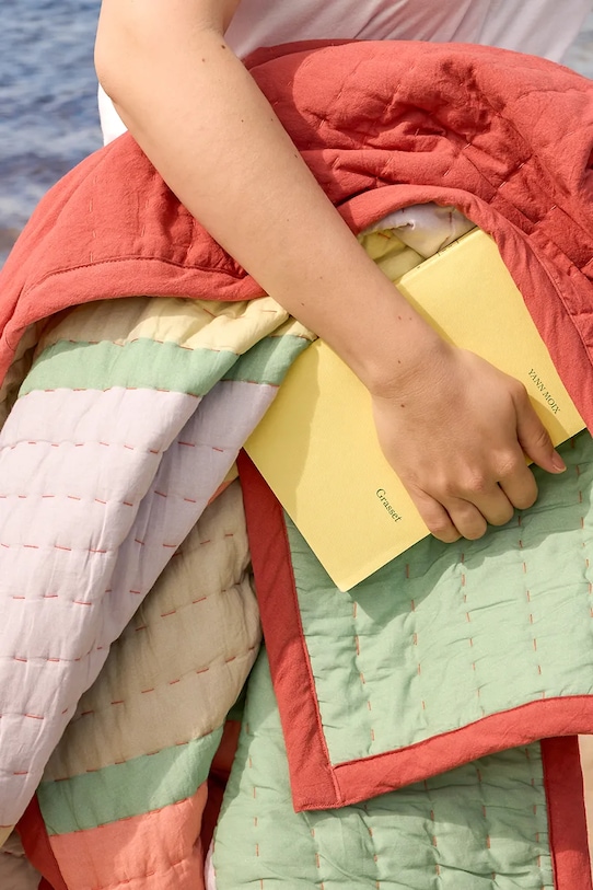 Salon i sypialnia Hübsch koc bawełniany Pavilion 140 x 200 cm 702102 multicolor