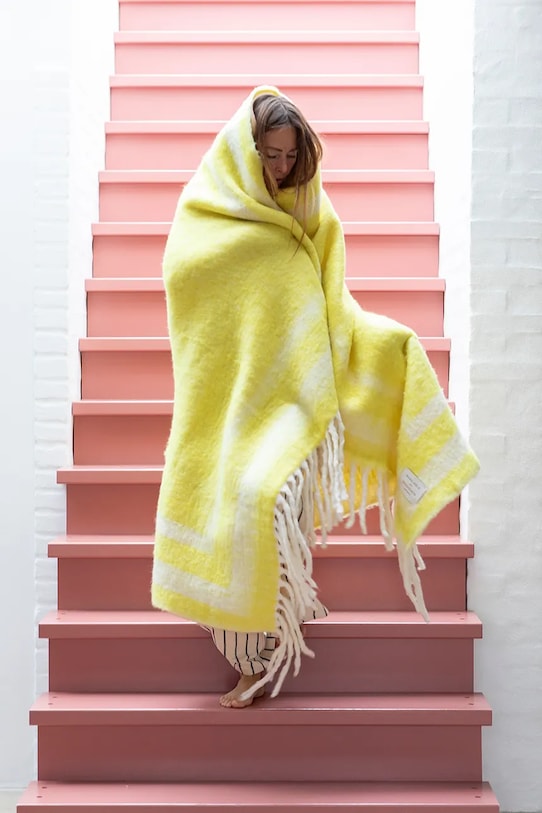 Bongusta pled z dodatkiem wełny Weekend 130 x 170 cm multicolor BON88.03