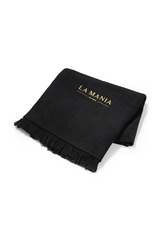 La Mania koc z bawełną Black & Gold 150 x 200 cm 5905549400760 czarny AA00