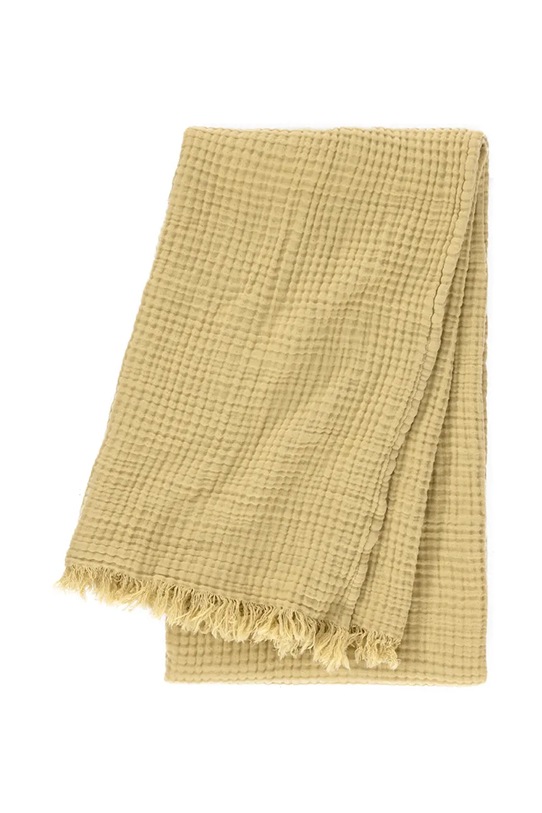 Olivier Desforges cuvertură de pat din bumbac CYCLADES Sesame 130 x 170 cm galben 1063353