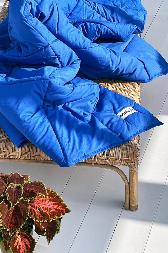 Bongusta narzuta bawełniana Puffy Blanket 150 x 200 cm BON02.004 niebieski AA00