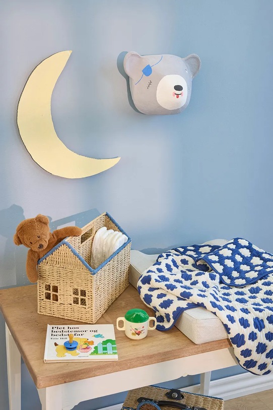 Salon i sypialnia Rice koc bawełniany 2 x 75 x 95 cm BLCOT.SCLO granatowy