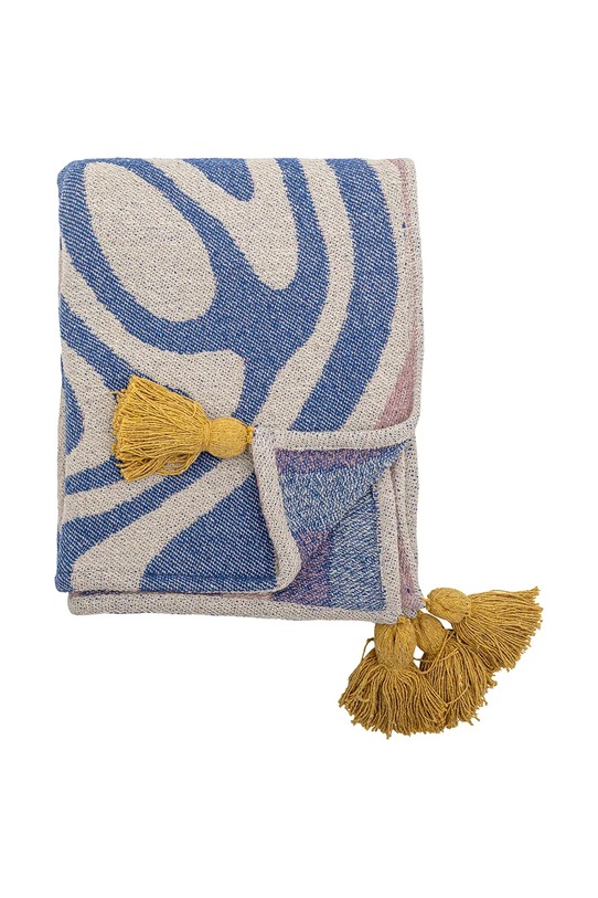 Bloomingville narzuta 160 x 130 cm niebieski 82063219