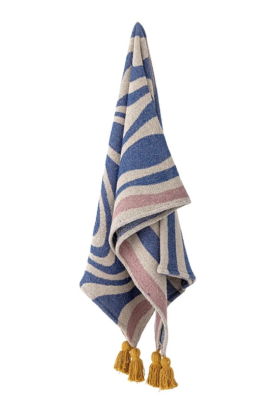 Bloomingville narzuta 160 x 130 cm 82063219 niebieski AA00