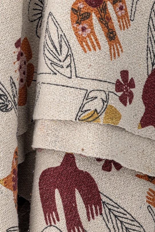 Salon i sypialnia Bloomingville narzuta z materiału tekstylnego 160 x 130 cm 82063139 multicolor