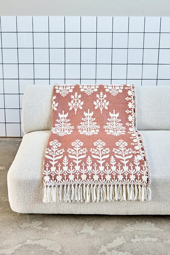 Obývací pokoj a ložnice Bavlněný přehoz House Doctor HDMazzo 200 x 140 cm 900001429 oranžová