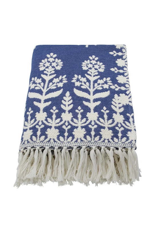 Bavlněný přehoz House Doctor HDMazzo 200 x 140 cm modrá 900001431