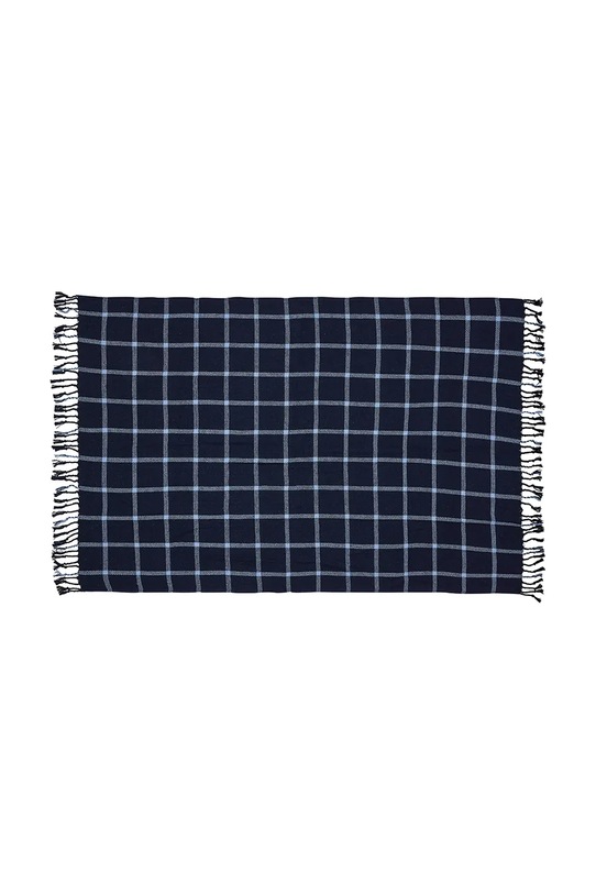 Hübsch koc bawełniany 140 x 200 cm granatowy 702118