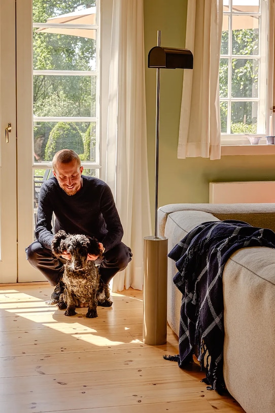 Hübsch koc bawełniany 140 x 200 cm 702118 granatowy