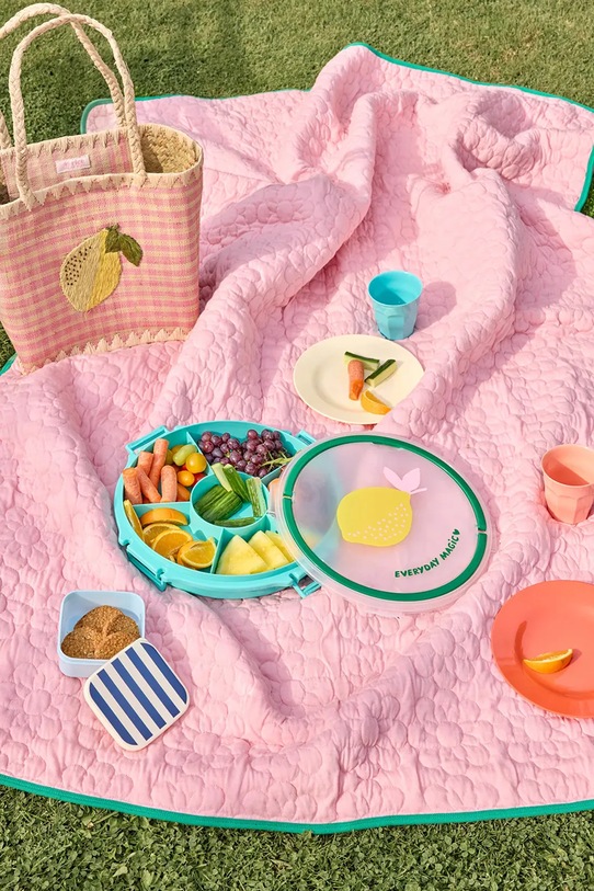 Rice koc bawełniany 2 x 130 x 180 cm BLCOT.FLOSI różowy AA00