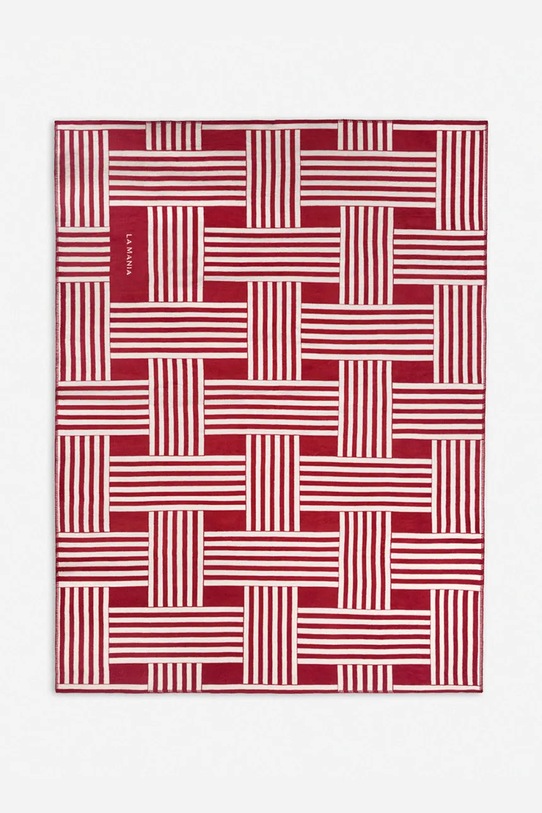 La Mania koc z bawełną 200 x 150 cm czerwony 5905549435847