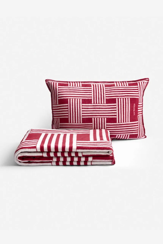 La Mania koc z bawełną 200 x 150 cm 5905549435847 czerwony