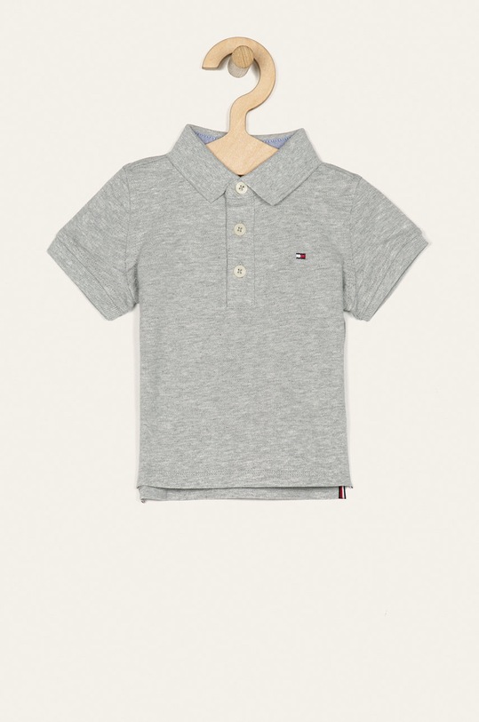 Tommy Hilfiger - Polo dziecięce 74-176 cm z elastanem szary KB0KB03975