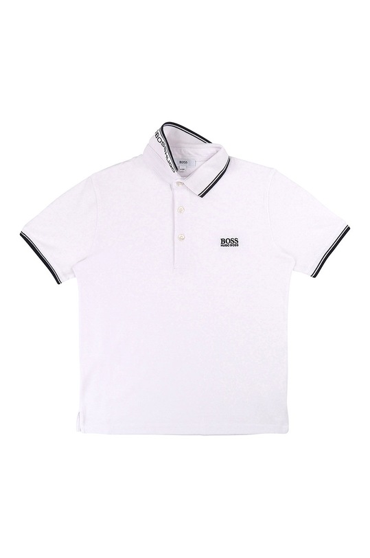 Boss - Dětské polo tričko 104-110 cm s límečkem bílá J25P17