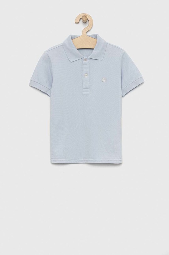 Детское хлопковое поло United Colors of Benetton хлопок голубой 3089G3008.P.NOS