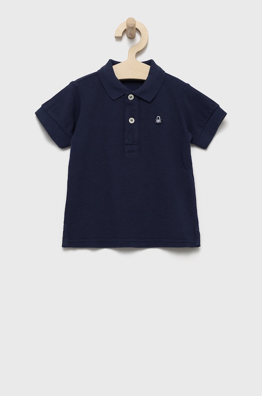 Detská bavlenná polokošeľa United Colors of Benetton bavlna tmavomodrá 3089G3008.P.NOS