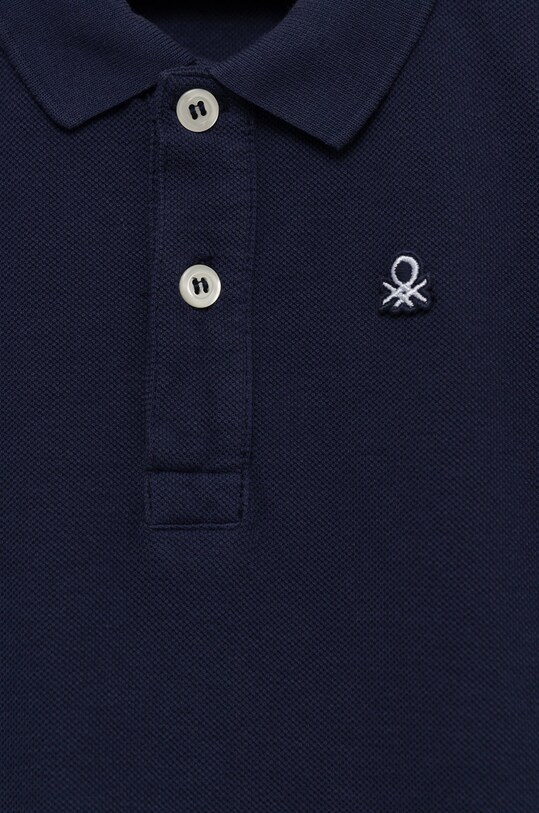 Băieți United Colors of Benetton tricouri polo din bumbac pentru copii 3089G3008.P.NOS bleumarin