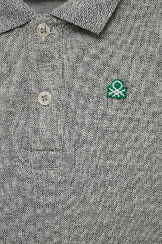 Дитячий бавовняний лонгслів United Colors of Benetton 3089G3009.P.NOS сірий AA00