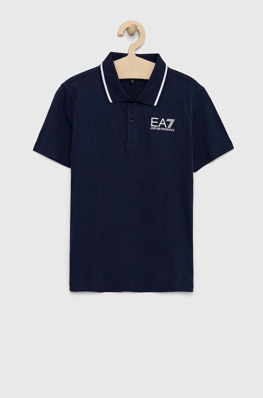 EA7 Emporio Armani polo bawełniane dziecięce bawełna granatowy 8NBF51.BJ02Z