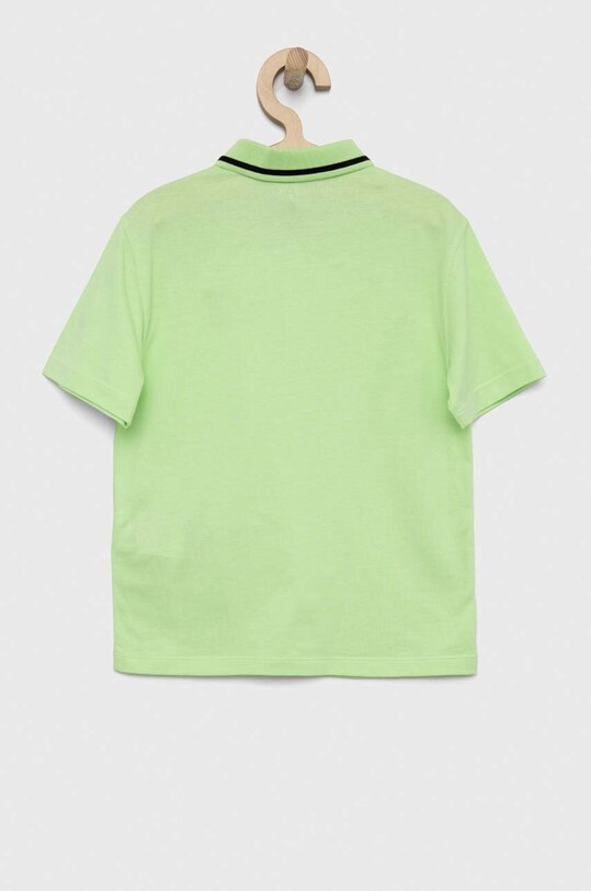Детска памучна тениска с яка EA7 Emporio Armani 8NBF51.BJ02Z зелен AA00