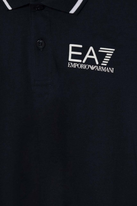 Băieți EA7 Emporio Armani tricouri polo din bumbac pentru copii 8NBF51.BJ02Z albastru