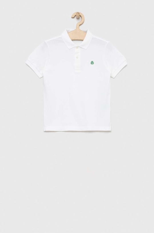 United Colors of Benetton polo bawełniane dziecięce bawełna biały 3089C300Q.G.NOS