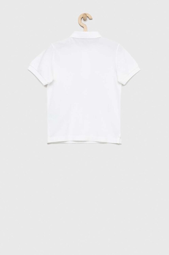 Παιδικά βαμβακερά μπλουζάκια πόλο United Colors of Benetton 3089C300Q.G.NOS λευκό AA00