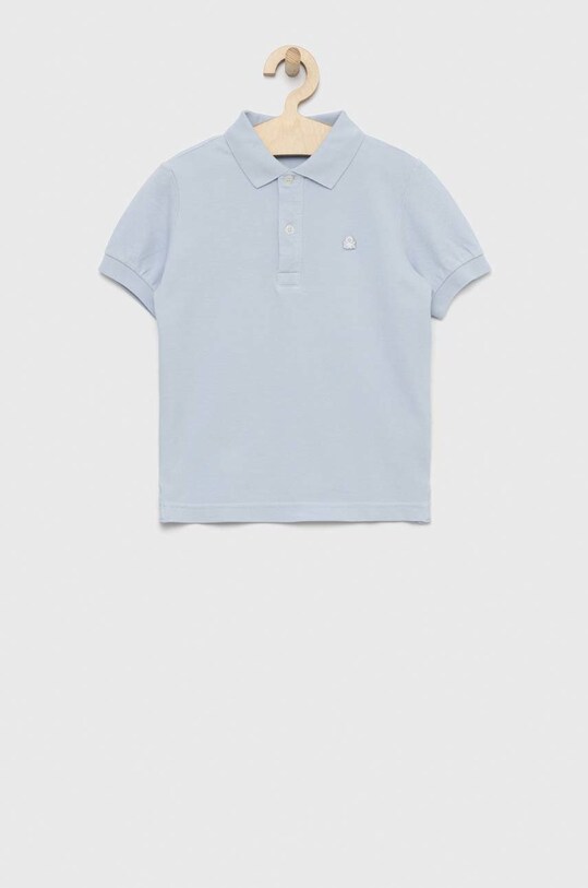 Детское хлопковое поло United Colors of Benetton хлопок голубой 3089C300Q.G.NOS