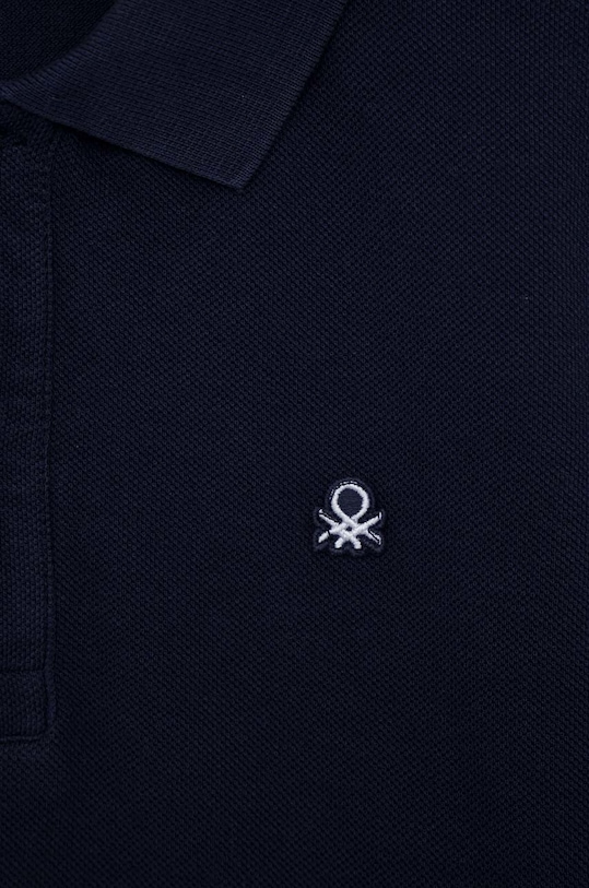 Băieți United Colors of Benetton tricouri polo din bumbac pentru copii 3089C300Q.G.NOS bleumarin
