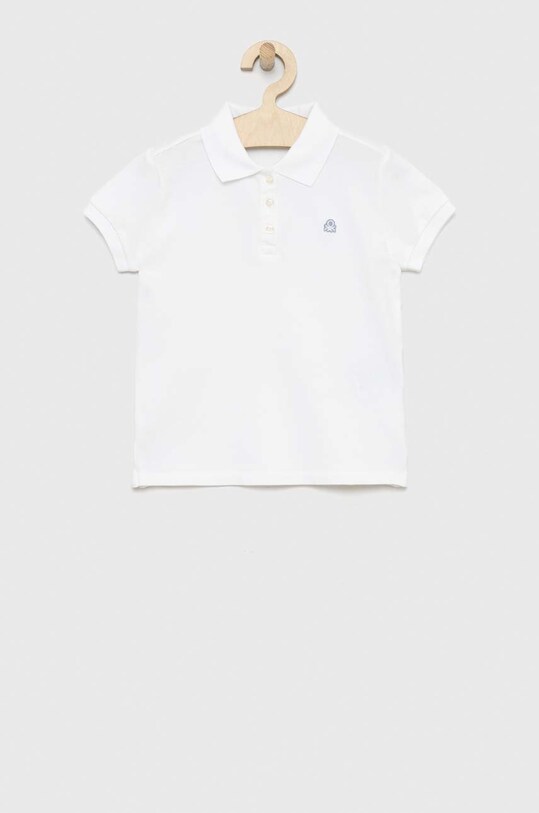 United Colors of Benetton polo dziecięce z elastanem biały 3WG9C300O.G.NOS
