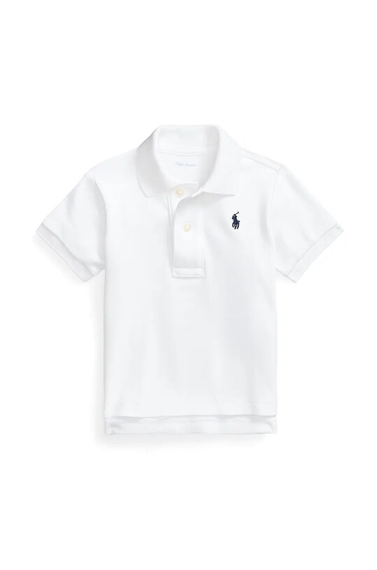 Хлопковое поло для младенцев Polo Ralph Lauren 320570127001 белый AA00