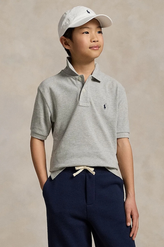 Polo Ralph Lauren polo dziecięce bawełniane szary 323603252002