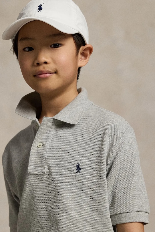 Polo Ralph Lauren polo dziecięce bawełniane szary 323603252002