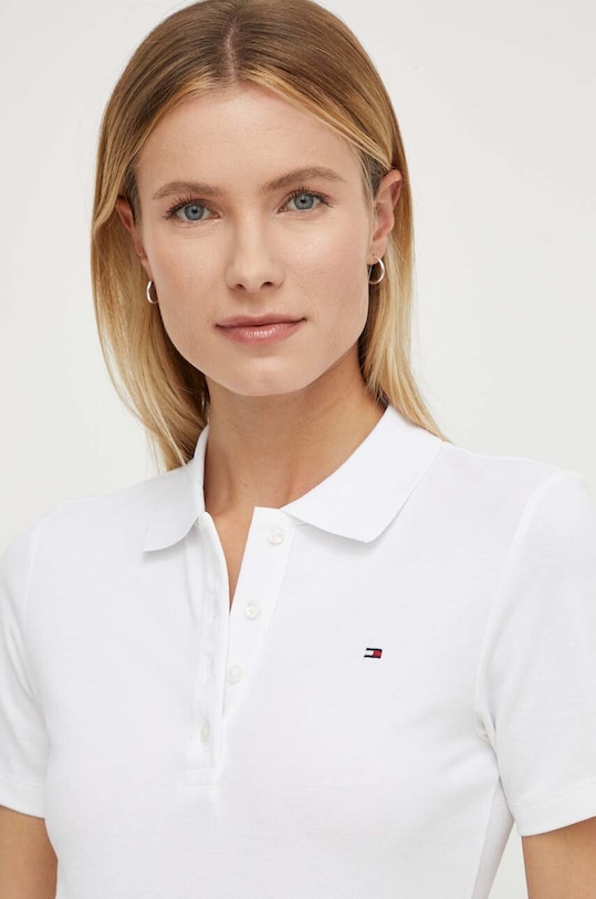 Tommy Hilfiger tricou polo WW0WW42047 alb AA00