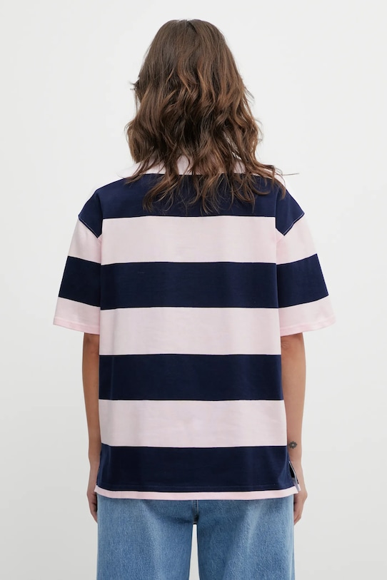 Oblečenie Bavlnené polo tričko Coperni Striped Polo COPJS117F5026 ružová