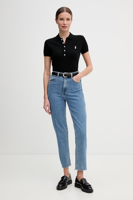 Polo Ralph Lauren polo damskie 211B18200 czarny AA00