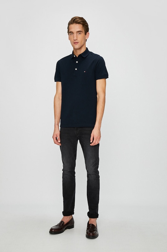 Tommy Hilfiger - Pánske polo tričko MW0MW04975 tmavomodrá AA00