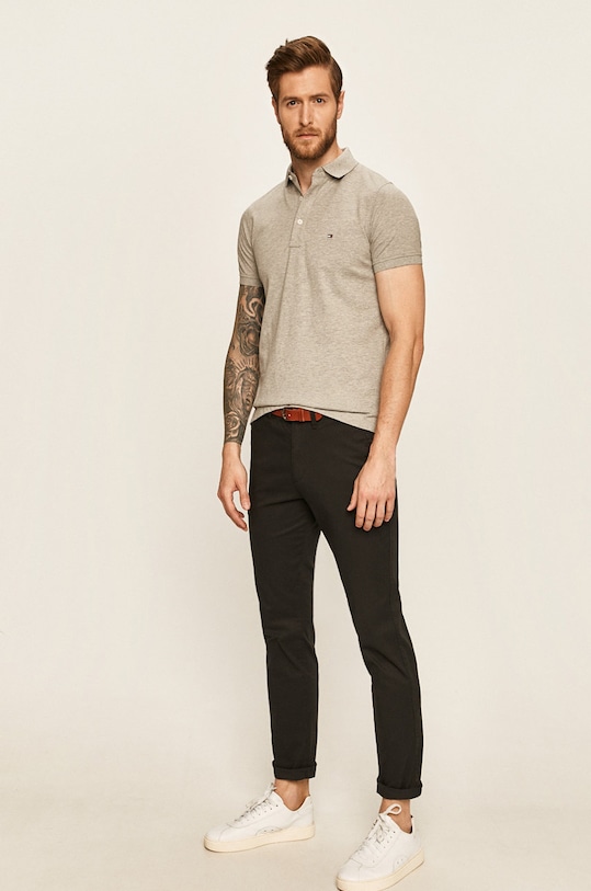 Tommy Hilfiger - Polo MW0MW04975 MW0MW04975 szary AA00