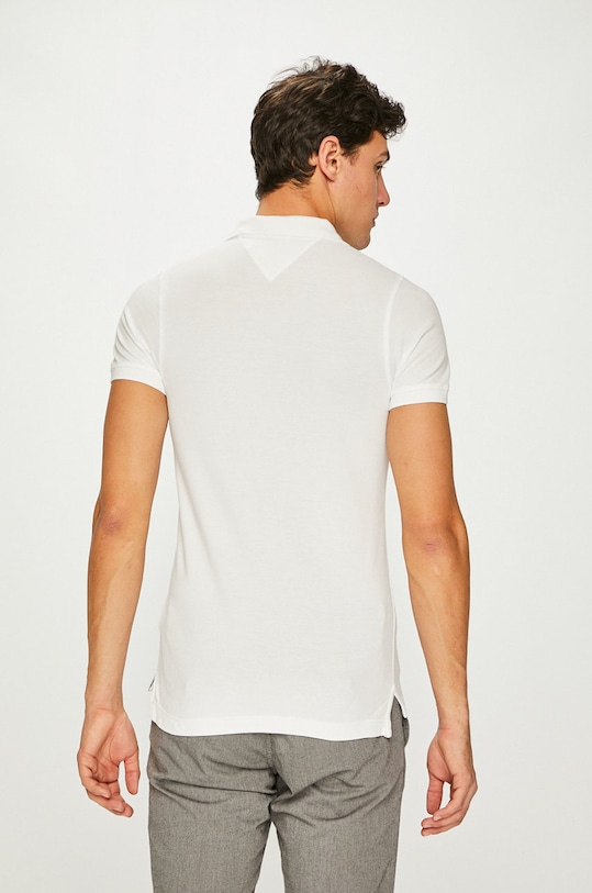 Oblečenie Tommy Jeans - Pánske polo tričko DM0DM04266 biela