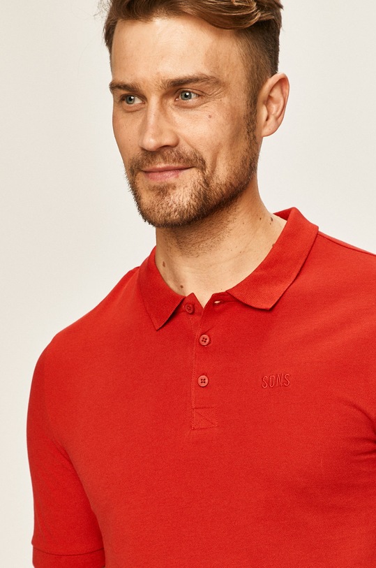 Only & Sons - Polo tričko červená 22013117