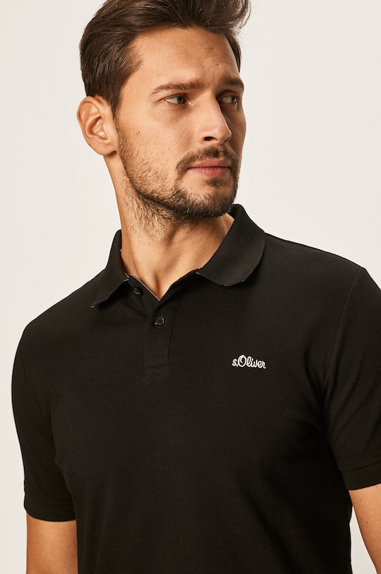 s. Oliver - Polo tričko hladký černá 03.899.35.5268