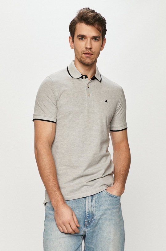 Jack & Jones Polo bawełna szary 12136668