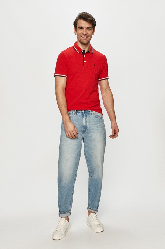 Jack & Jones Polo 12136668 czerwony AA00